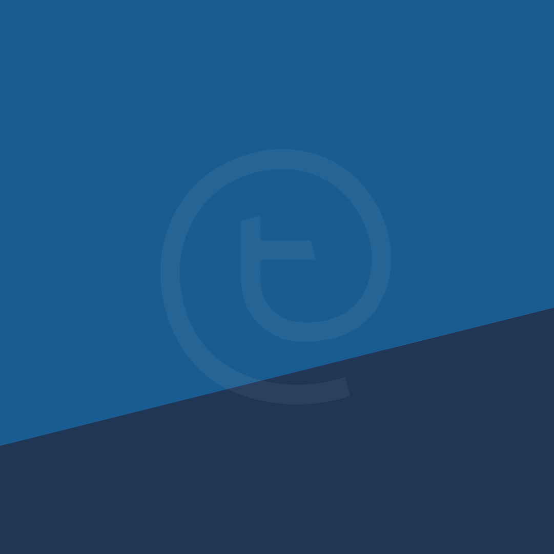 generated profile picture for 7 character handles. A denim blue background with a dark blue bottom corner and the truehandle logo in the center.