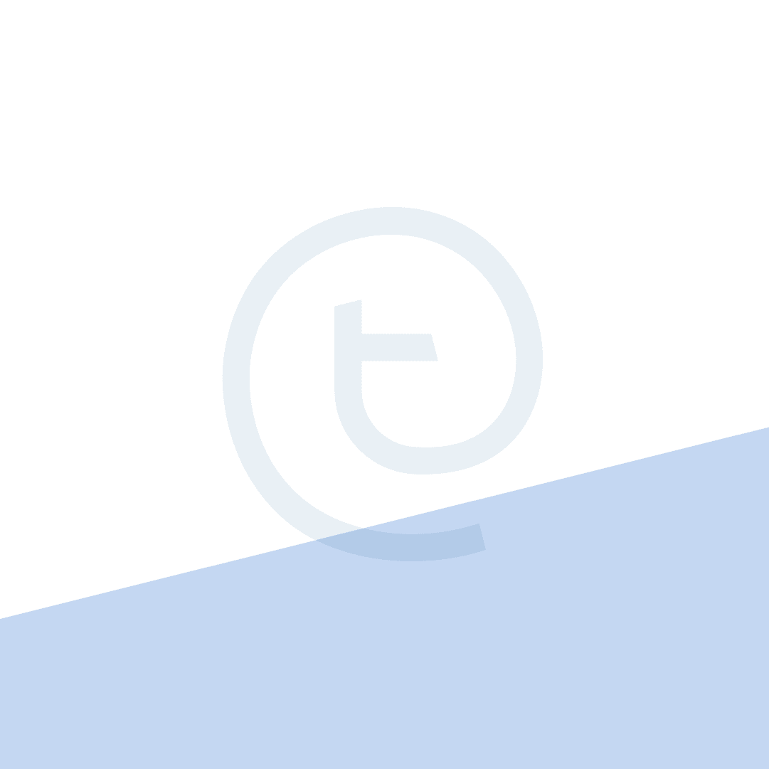 generated profile picture for 9 character handles. A white background with a soft blue bottom corner and the truehandle logo in the center.